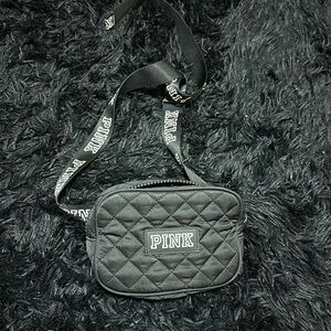 PINK black & white fannypack